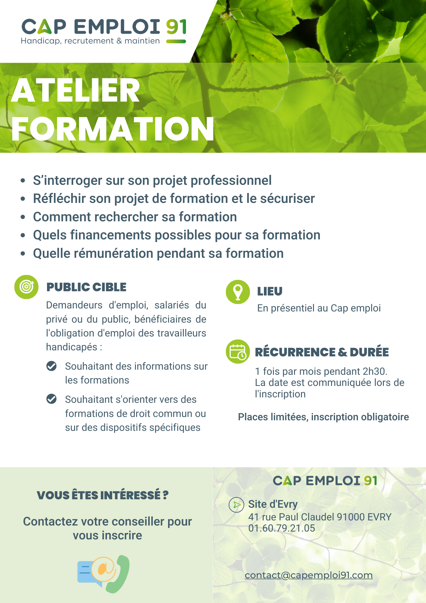 Flyer Atelier Formation